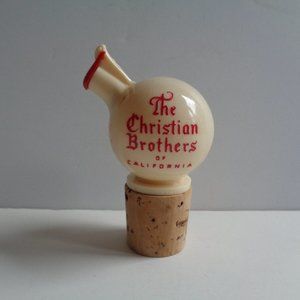 Vintage Retro Cool Christian Brothers Wine Pour Cork Stopper Mad Men